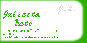 julietta mate business card